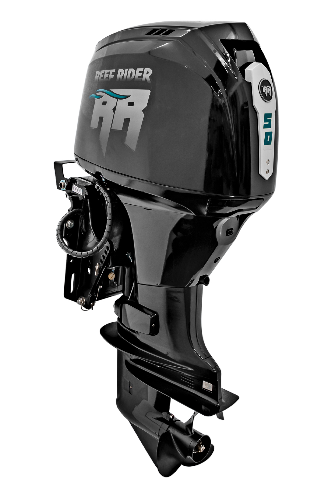 Подвесной лодочный мотор Reef Rider RREF 50 FVEL-T (Китай) - четырёхтактный, с дистанционным управлением и электрозапуском, дёшево
