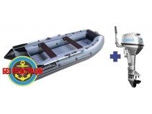 Надувная лодка Адмирал 320 С НДНД   + Лодочный мотор Seanovo SN 9.8 FHS