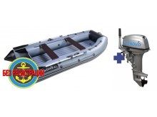Лодка Адмирал 320 С НДНД и Мотор Seanovo SN 9.9 FHL Enduro