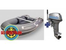 Надувная лодка Gladiator Air E330   + Лодочный мотор Seanovo SN 9.9 FFES Enduro