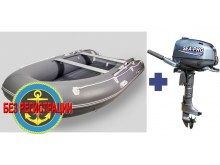 Лодка Gladiator Air E330 и Мотор Sea-Pro F 6 S