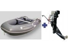 Надувная лодка Gladiator Air E330   + Лодочный мотор Sea-Pro SMF 15 (болотоход)