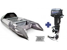 Надувная лодка Gladiator Professional D 400 AL   + Лодочный мотор Sea-Pro T 30 S&E