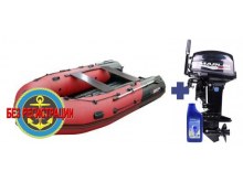 Надувная лодка Хантер 350 ПРО   + Лодочный мотор Marlin Proline MP 9.9 AMHS Force (20 л.с.)