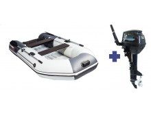 Надувная лодка Таймень NX 2800 НДНД комби светло-серый/графит   + Лодочный мотор Gladiator G 9.8 F