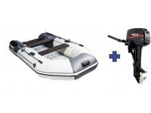 Надувная лодка Таймень NX 2800 НДНД комби светло-серый/графит   + Лодочный мотор HDX T 9.8 BMS R series