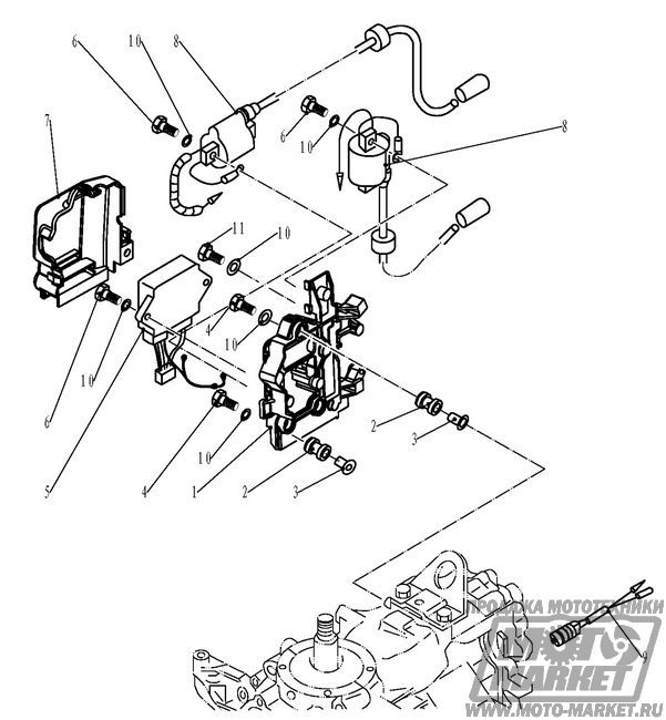 Электрическая часть лодочного мотора Golfstream Parsun T30 BM