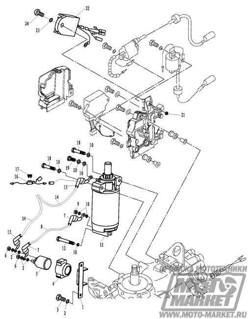 Электрическая часть лодочного мотора Golfstream Parsun T30 BW
