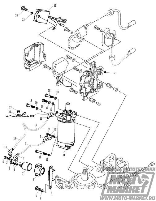 Электрическая часть лодочного мотора Golfstream Parsun T35 FW