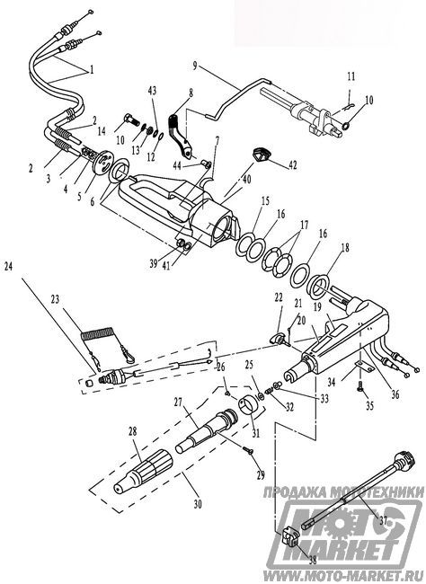 Система рулевого управления лодочного мотора Golfstream Parsun T30 BM