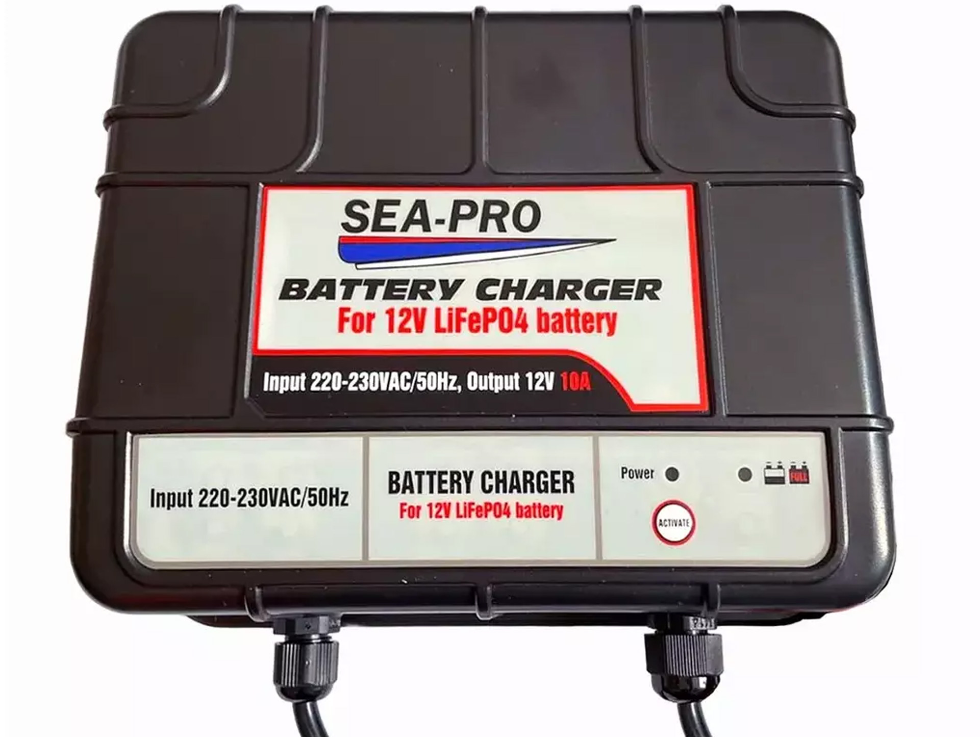 �������������� �������� ���������� ��� LiFePO4 ������������� � ������� IP67 SEA-PRO TE4-0264A - ���, ���������� ���������� �������� ����� 10� ��� 12� �������. ������ ������ �������� ���������� � ��� � �������� ��� � ��������� ��������.
