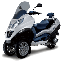 Итальянский скутер Piaggio MP3 400. Увеличить изображение...